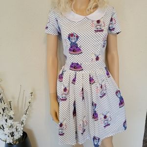 Cats! Getting married? Retro style dress with Peter pan collar